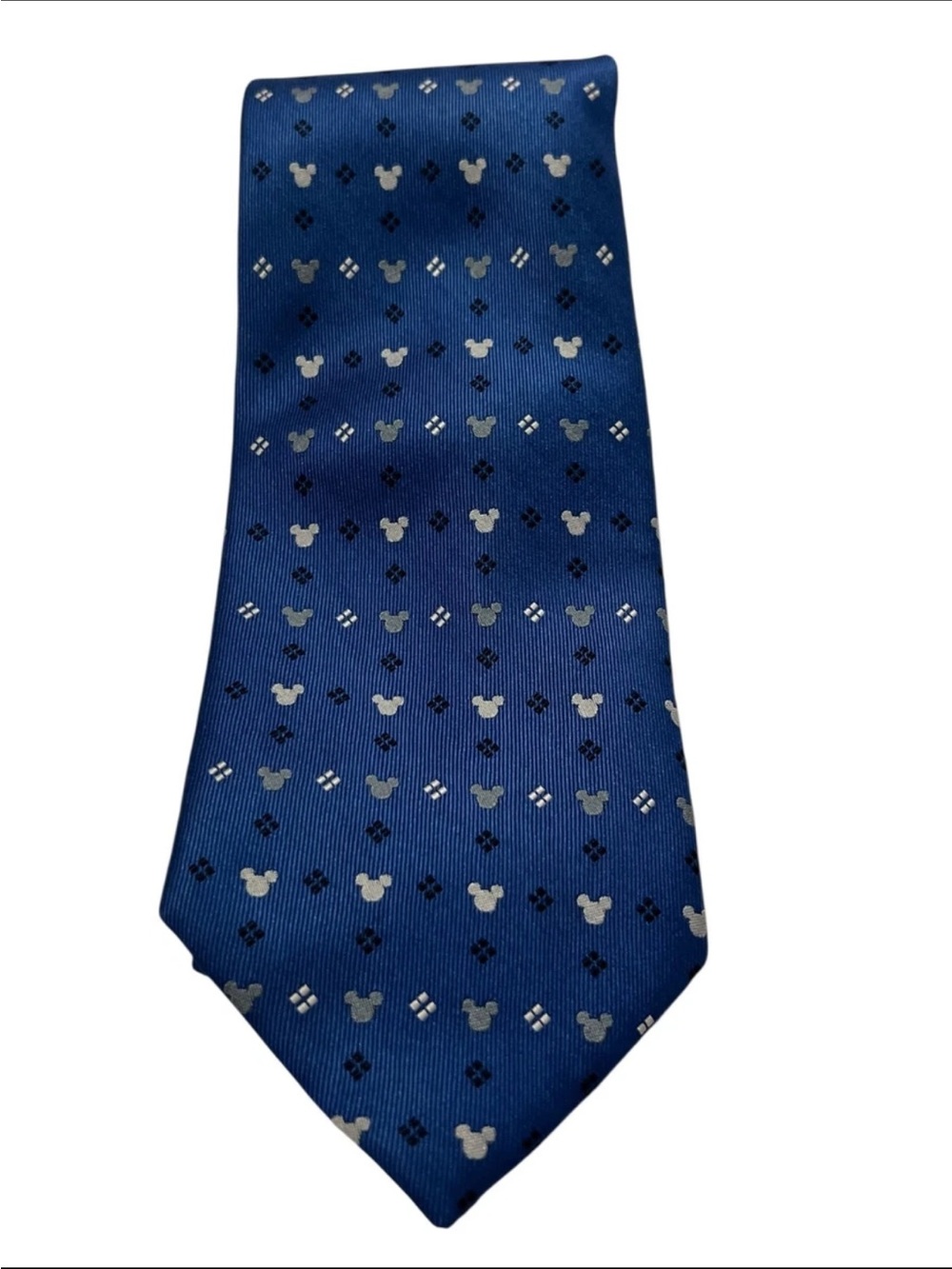 Disney Parks 60" Mickey Mouse Mens Neck Tie Blue 100% Silk